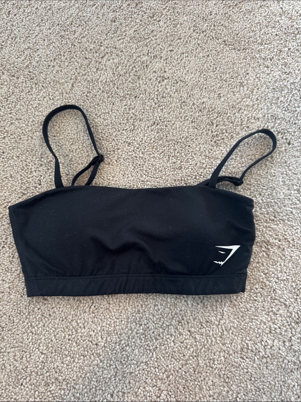 Gymshark Black Sports Bralette with Thin Straps